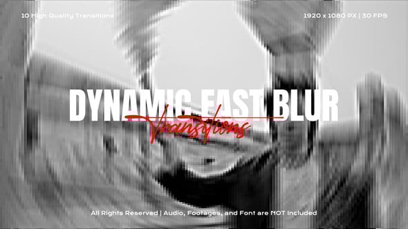 Videohive Dynamic Fast Blur Transitions Pack for After Effects
