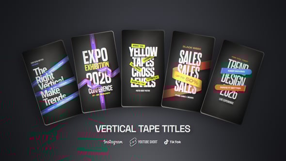 Videohive Vertical Tape Titles