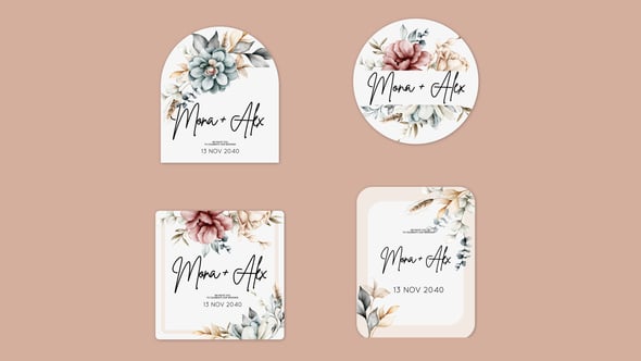 Videohive Label Flower Titles