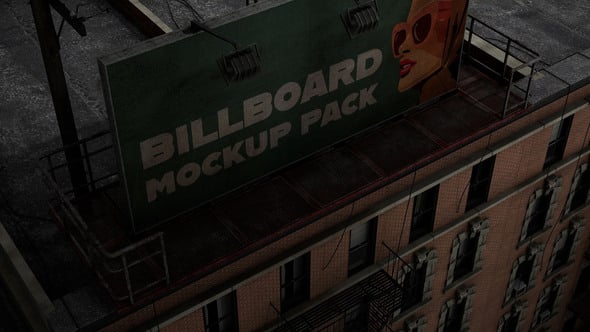Videohive New York Rooftop Billboard Mockup Pack