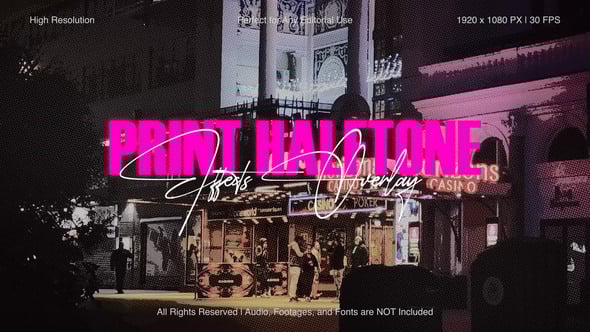 Videohive Print Halftone Effect for After Effects