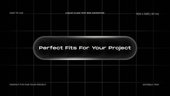 Videohive Liquid Glass Text Animation Box