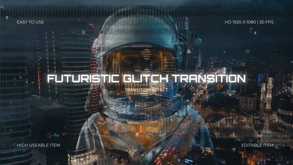 Videohive Futuristic Glitch Transition
