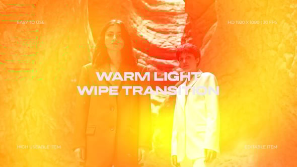 Videohive Warm Light Wipe Transition