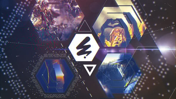 Videohive Futuristic Hexagon Digital Slideshow