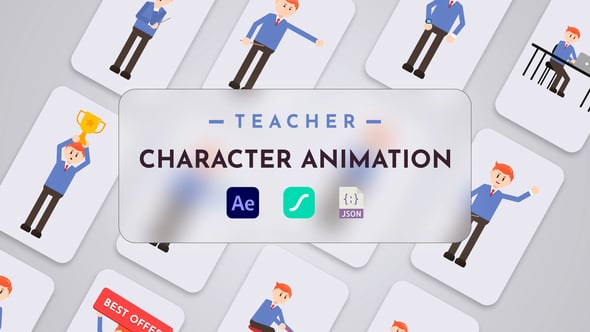 Videohive Teacher Character Animation