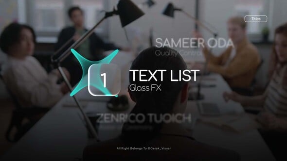 Videohive Glass Text List Titles