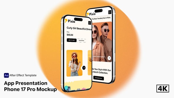 Videohive App Presentation Phone 17 Pro Mockup