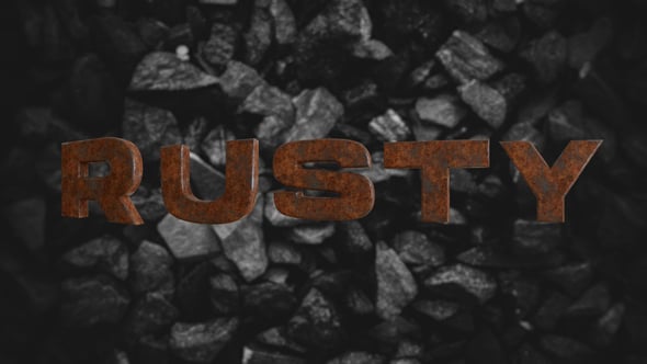 Videohive Rusty Metal Font