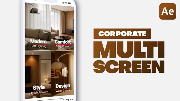 Videohive Vertical Corporate Multiscreen