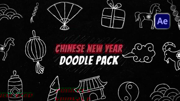 Videohive Chinese New Year Doodles Pack