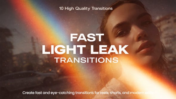 Videohive – Fast Light Leak Transitions DaVinci Resolve