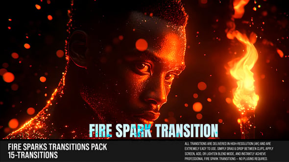 Videohive – Fire Sparks Transitions Pack For DaVinci Resolve