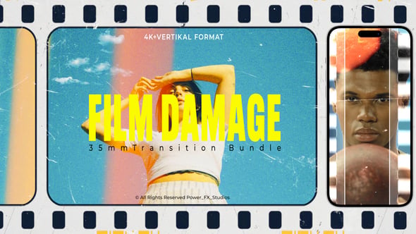Videohive – Vintage 35mm Film Damage 4K Transition Bundle+Vertical DaVinci Resolve
