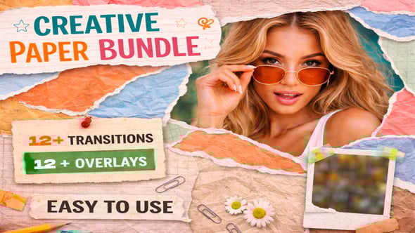 Videohive – Paper Transition and Overlays Bundle For DaVinci Resolve