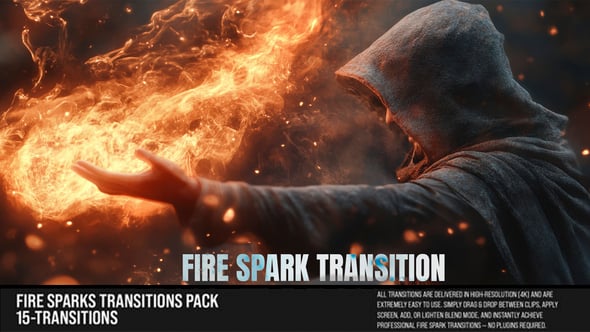 Videohive – Fire Sparks Transitions Pack For FCPX