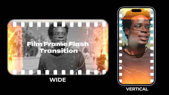 Videohive – Vintage Film Frame Flash Transitions 4K Vertical Version AE
