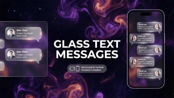 Videohive – Glass Text Messages