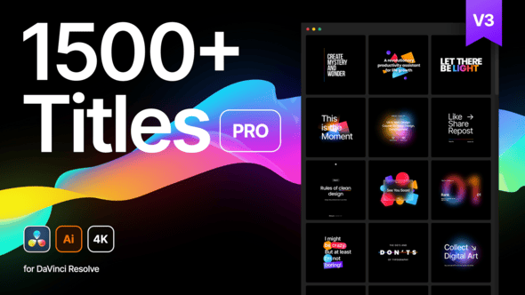 Videohive – Titles Pro | DaVinci Resolve v3