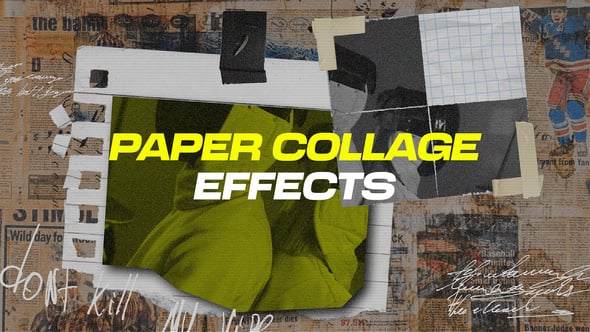 Videohive – Retro Paper Collage Motion Effects