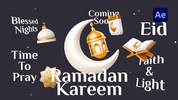 Videohive – Cute 3D Ramadan Celebration