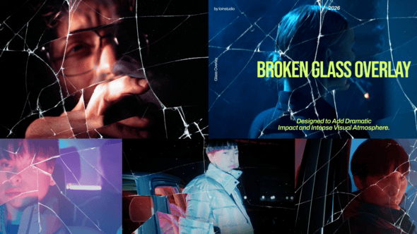 Videohive – Broken Glass Overlay After Effect