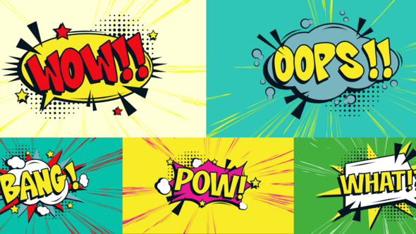 Videohive – Comic Text Bubbles After Effect