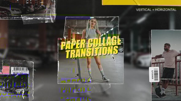 Videohive – Paper Collage Transitions