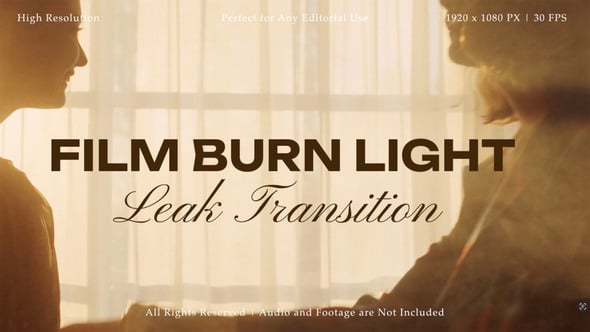 Videohive – Film Burn Light Leak Transitions #01