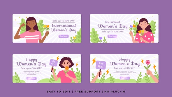 Videohive – Womens Day Sale Horizontal Banner