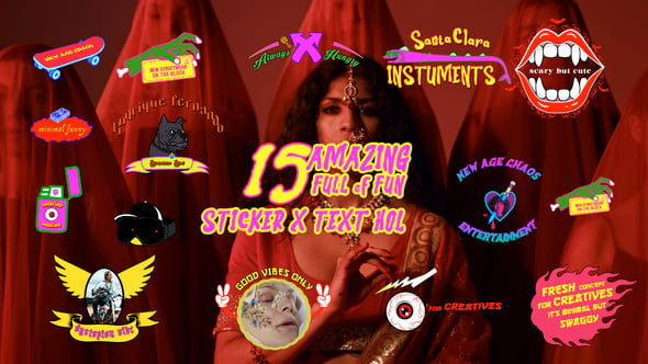 Videohive – 15 Urban Sticker Pack