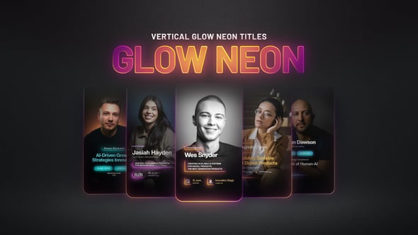 Videohive – Vertical Neon Speaker Titles