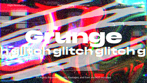 Videohive – Grunge Glitch Transitions Pack for After Effects
