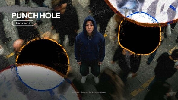 Videohive – Grunge Punch Hole Transitions