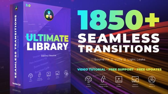 Videohive – Seamless Transitions for DaVinci Resolve V3.2