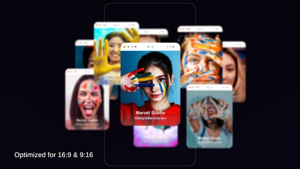Videohive – Carousel for Profile Card, Card Presentation and social media with 3D Rotation Vertical & Horizontal