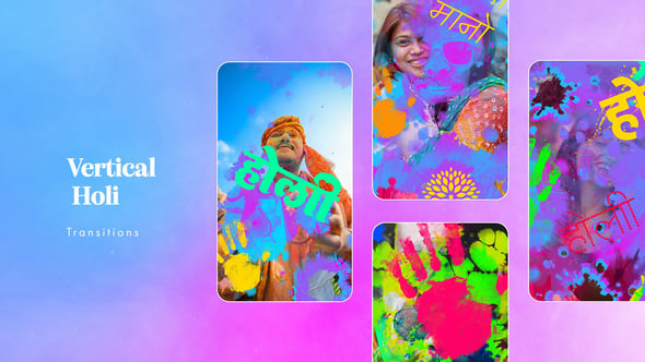 Videohive – Vertical Holi Transitions