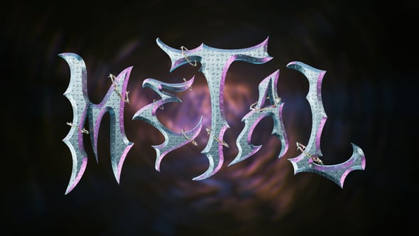Videohive – Futuristic Metal Font