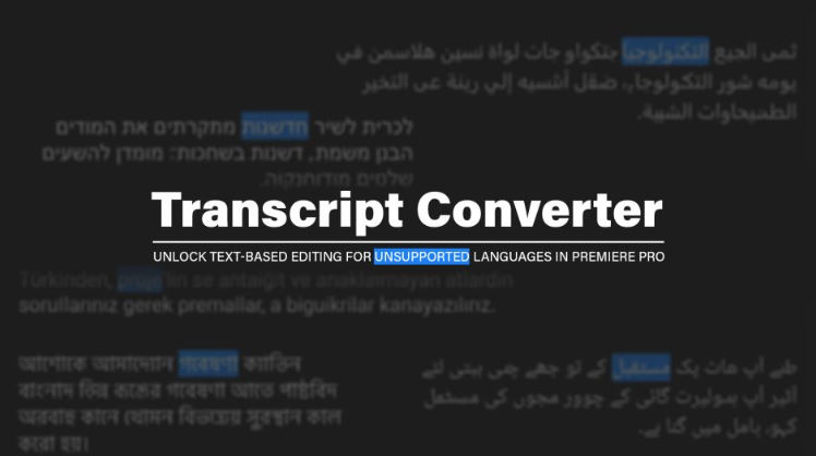 Aescripts Transcript Converter v2.5.0