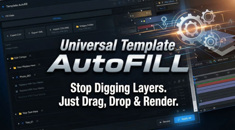 Aescripts Universal Template AutoFill v1.0.1