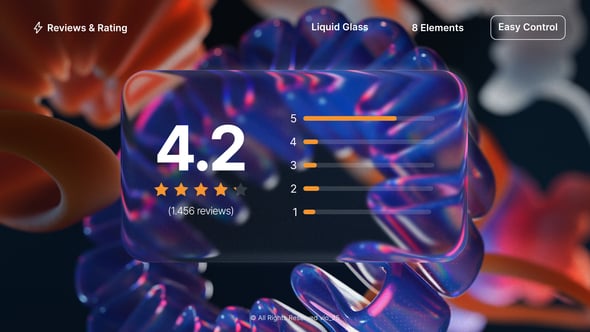 Videohive – Reviews & Rating Liquid Glass