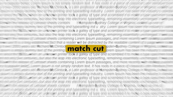 Dynamic Match Cut Typography Animation Free Videohive