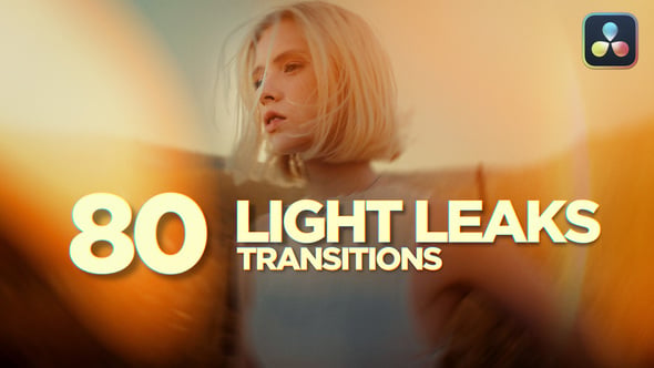 Videohive – 80 Light Leaks Transitions for DaVinci Resolve