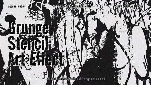 Videohive – Grunge Stencil Art Effect