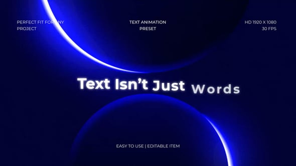 Text Intro Glow Animation Free Videohive