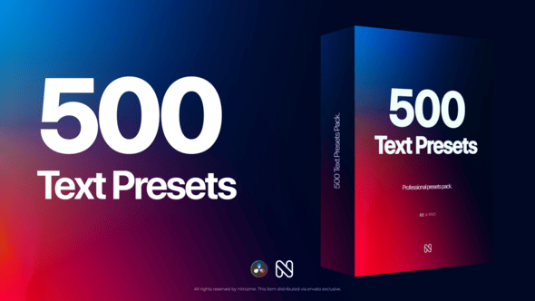 Text Presets for DaVinci Resolve Free Videohive