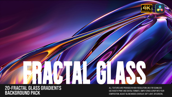 VideoHive 20-Fractal Glass Gradients Background Pack For DR