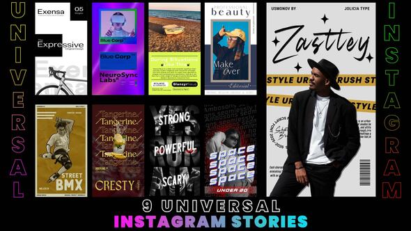 VideoHive 9 Universal Instagram Stories MOGRT