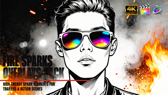 VideoHive Action Fire Sparks Overlays Pack For FCPX