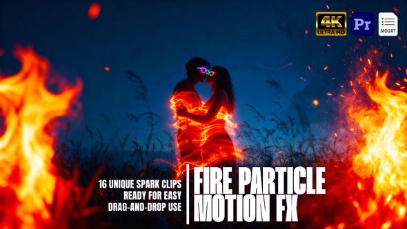 VideoHive Action Fire Sparks Overlays Pack For MOGRT